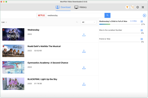 Scaricamento in batch di video in streaming