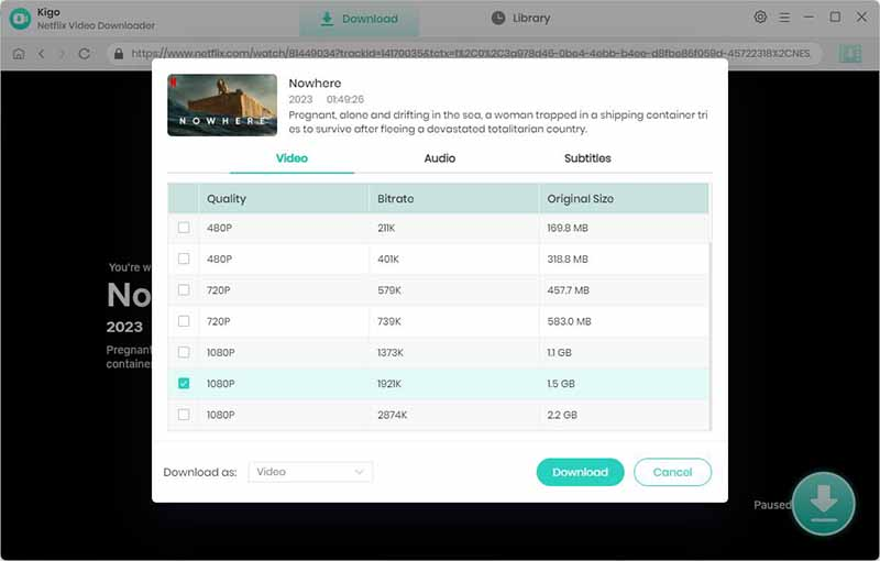 Regolare La Qualità Di Video Su Kigo Netflix Downloader