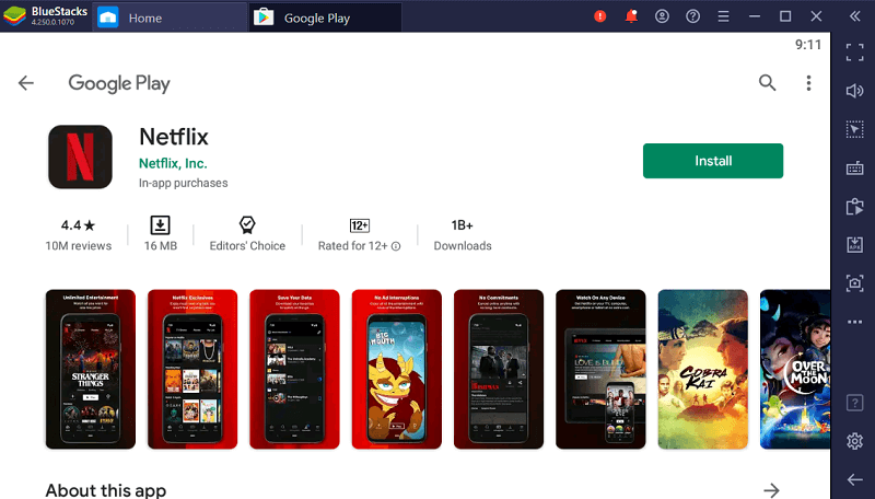 Installa l'App Netflix su BlueStacks