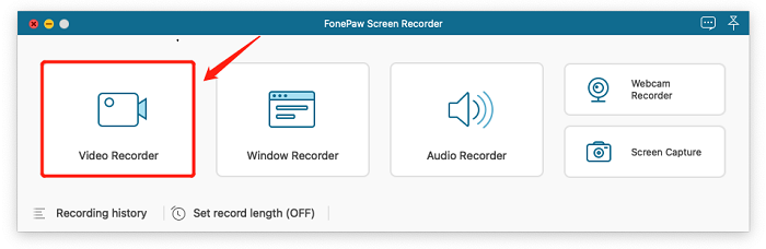 Interfaccia Di Registrazione FonePaw Screen Recorder