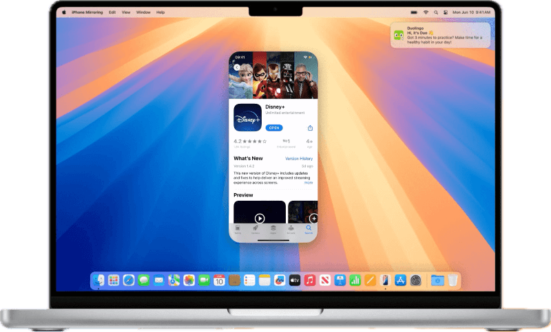 Controlla l'app Disney Plus per iPhone sul Mac