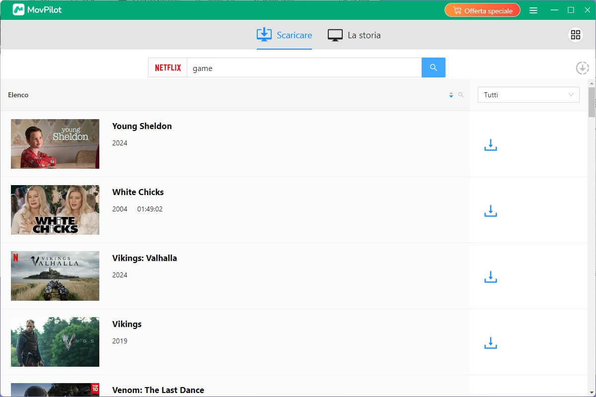 Cerca il film desiderat