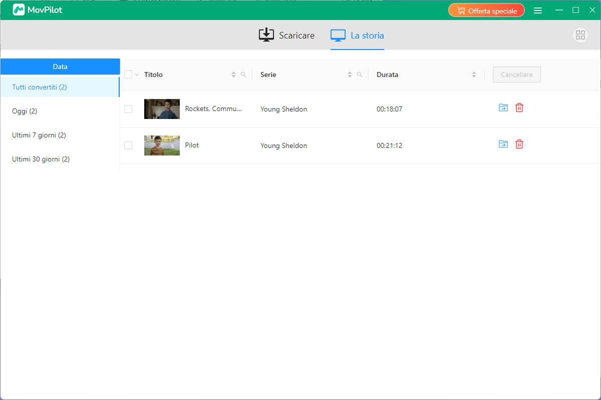 Download completato con successo