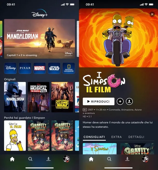 Pagina Principale Disney Plus